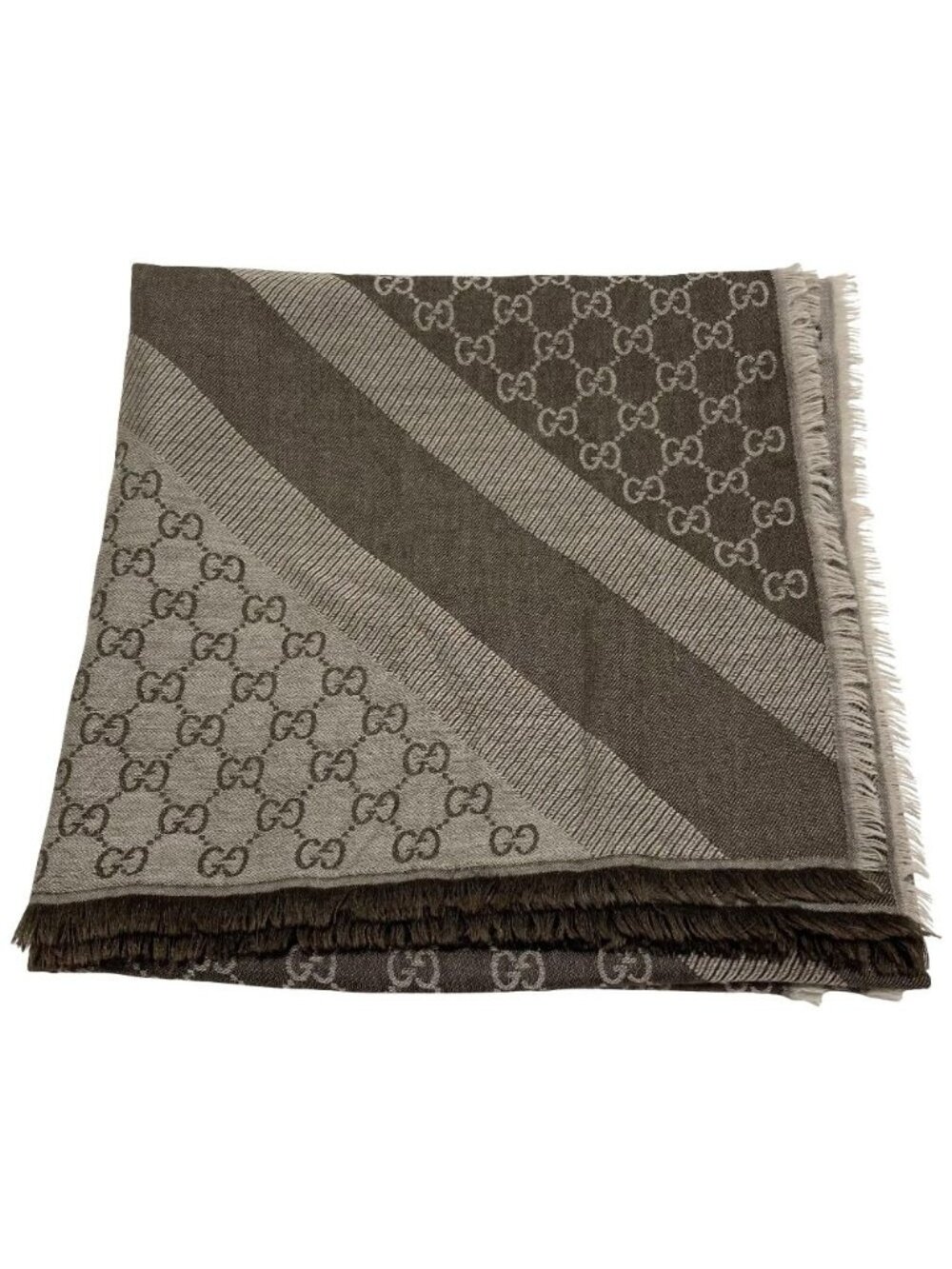 Gucci GG Pattern Large Shawl Scarf Ground